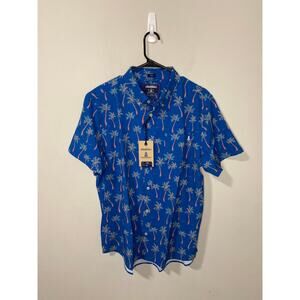 NWT Chubbies Brushstroke Palms Performance Friday Button Down Shirt L